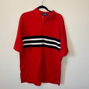 Ralph Lauren Polo Golf Red Stripe Polo Shirt Sz XL